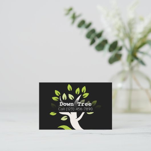 Carte De Visite Publicité société Tree Cutting Services (Debout devant)