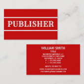Carte de visite Publisher (Devant / Derrière)