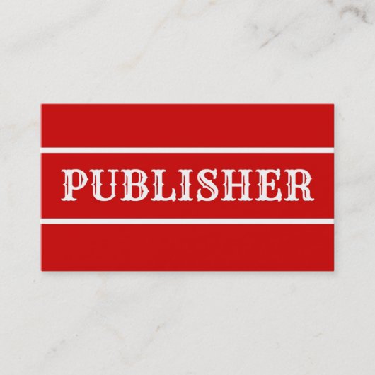 Carte de visite Publisher (Devant)