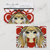 Carte De Visite Puissance de fille d'Anime (Devant / Derrière)