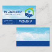 Carte De Visite Puissance solaire | Ciel (Devant / Derrière)