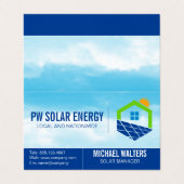 Carte De Visite Puissance solaire | Ciel (Extérieur déplié)