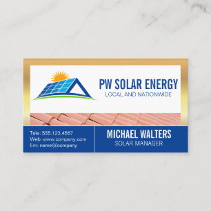 Carte De Visite Puissance solaire Logo Tech Home
