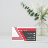 Carte De Visite Puissant rouge et noir (Debout devant)