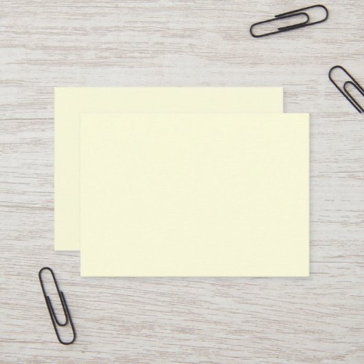 Carte de visite puissante jaune clair (Devant/Arrière en situation)