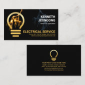 Carte De Visite Puits de foudre Puits d'or Lightbulb (Devant / Derrière)