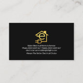 Carte De Visite Puits de foudre vert ampoule électrique (Dos)