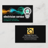 Carte De Visite Puits d'onde de foudre Lightbulb (Devant / Derrière)