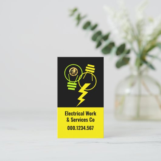 Carte De Visite Puits électriques éclairs (Debout devant)