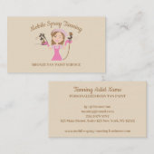 Carte De Visite Pulvérisateur de dessin corps Peinture Lady mobile (Devant / Derrière)