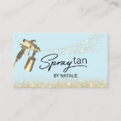 Carte De Visite Pulvérisateur mobile Tan Bleu clair Abrush Tanning (Devant)