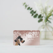 Carte De Visite Pulvérisateur Tan Gun, Rose mobile Gold Spray Tann (Debout devant)