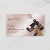 Carte De Visite Pulvérisateur Tan Gun, Rose mobile Gold Spray Tann (Dos)