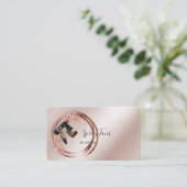 Carte De Visite Pulvérisateur Tan Gun, Rose mobile Gold Spray Tann (Debout devant)