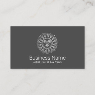 Carte De Visite Pulvérisateur Tan Vintage Logo Spa solaire Élégant