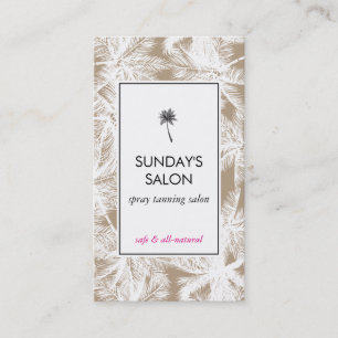 Carte De Visite Pulvérisez paumes bronzages de salon de