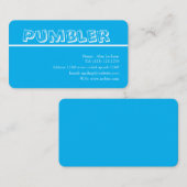 carte de visite pumbler modifiable (Devant / Derrière)