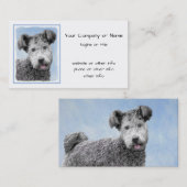 Carte De Visite Pumi Peinture - Cute Original Chien Art (Devant / Derrière)
