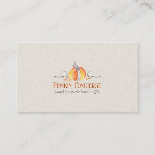Carte De Visite Pumpkinscape Fall Home Décor Concierge (Devant)