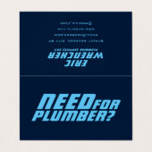 Carte De Visite Pun slogline plomber (Extérieur déplié)