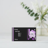 Carte de visite punk pourpre de crâne (Debout devant)