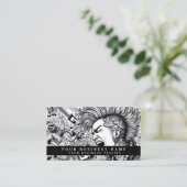Carte De Visite Punk Rock Moderne Mohawk Colère (Debout devant)