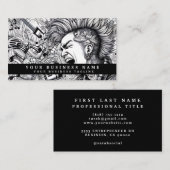 Carte De Visite Punk Rock Moderne Mohawk Colère (Devant / Derrière)