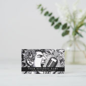 Carte De Visite Punk Rock Moderne Mohawk Colère (Debout devant)