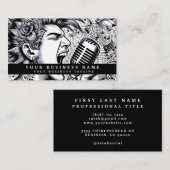 Carte De Visite Punk Rock Moderne Mohawk Colère (Devant / Derrière)