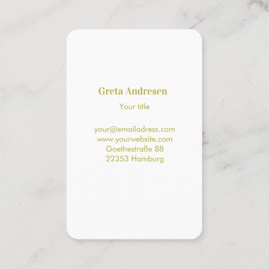 Carte De Visite Pure Moin/Bonjour (Dos)