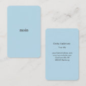 Carte De Visite Pure Moin/Bonjour (Devant / Derrière)