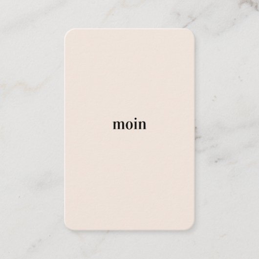 Carte De Visite Pure Moin/Bonjour (Devant)