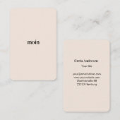 Carte De Visite Pure Moin/Bonjour (Devant / Derrière)