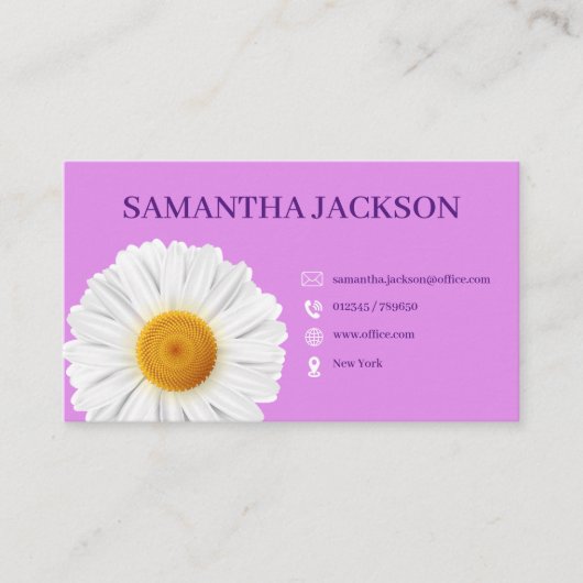 Carte De Visite Pure Petal Purple (Devant)