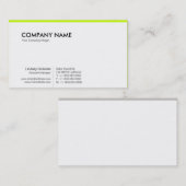 Carte De Visite PurePro No11 Vibrant Green (Devant / Derrière)