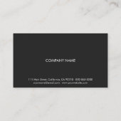 Carte De Visite PurePro No5 gris-foncé (Dos)