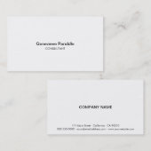 Carte De Visite PurePro No7B raffinent le professionnel simple B&W (Devant / Derrière)