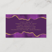 Carte De Visite Purple Aquarelle Gold Foil Luxe (Dos)