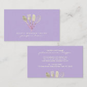 Carte De Visite Purple Basic Logo Pâtisserie Parties scintillant b (Devant / Derrière)
