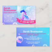 Carte De Visite Purple Bleu Pink Nettoyage Spray Lash (Devant / Derrière)