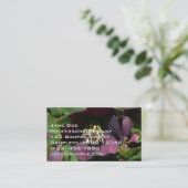 Carte De Visite Purple Carême Rose Pâques (Debout devant)