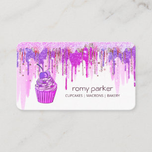 Carte De Visite Purple Cupcake Maison Boulangerie Pâtisserie Déchi