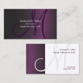 Carte De Visite Purple/DO-IT-YOURSELF de dégradé foncé (Devant / Derrière)