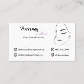 Carte De Visite Purple Elegance pour les partenaires du marché MON (Dos)