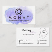 Carte De Visite Purple Elegance pour les partenaires du marché MON (Devant / Derrière)