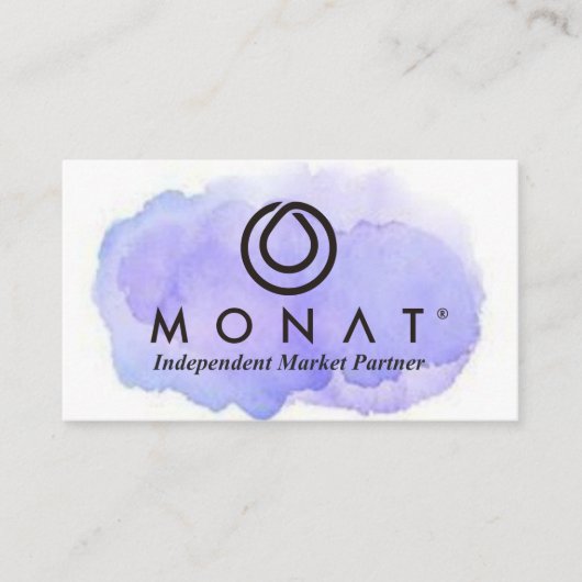 Carte De Visite Purple Elegance pour les partenaires du marché MON (Devant)