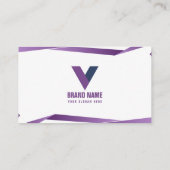 Carte De Visite Purple Elegant Moderne (Dos)