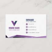 Carte De Visite Purple Elegant Moderne (Devant)