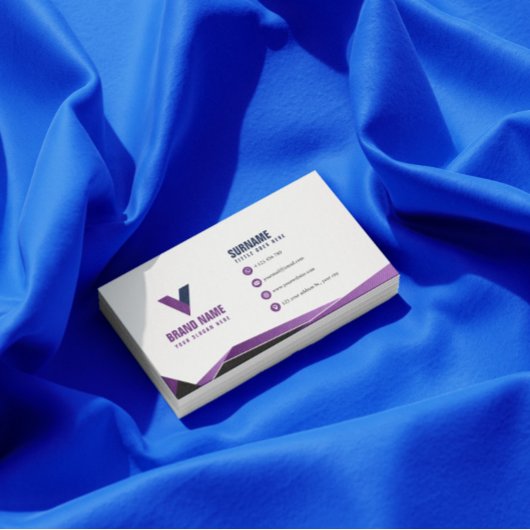Carte De Visite Purple Elegant Moderne