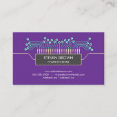 Carte De Visite purple engineer Science Circuit Board Code (Devant)